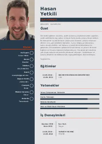 Havacılık Ve Uzay Uçak Mühendisi Cv Örnekleri cv indir